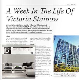 Victoria Stainow - In Design Magazine